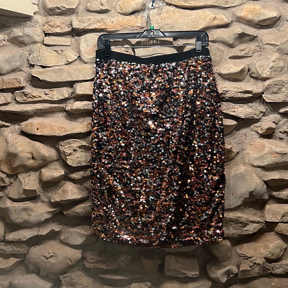 Pencil skirt. Gold and silver sequin detail. Was perfect for a NYE party!